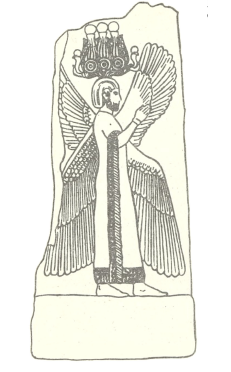 Рис.1 Гений-хранитель Кира II.  Скульптура из Пасагард
