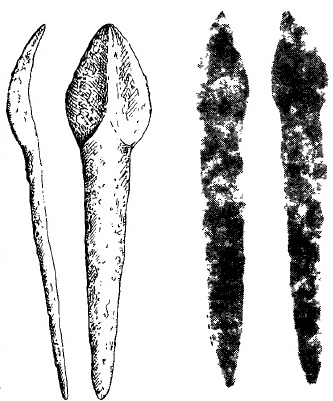 Железные лемехи (из фракииских могильников IV в. до н. э.)